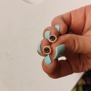 14k solid Rose gold smoky Topaz and VS1 diamonds